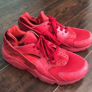 Red huarache shoes